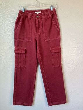 Pacsun High Rise Cargo Jean Denim Pants Utility Relaxed Loose Fit sz S